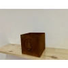 DONICZKA Osłonka Na Donice Metalowa RUSTYKALNA efekt corten na balkon 15x15cm