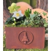 DONICZKA Osłonka Na Donice Metalowa RUSTYKALNA efekt corten na balkon 15x15cm