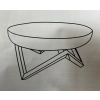 Dekoracyjne Lustro Wodne z Metalu - Okragłe Oczko Wodne, Palenisko w kolorze czarnym srednica 60cm Plus stelaż - nóżki w zestawie