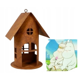 Wyjątkowy DOMEK MUMINKÓW FIGURKA RZEŹBA ozdoba