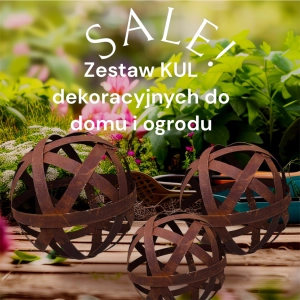 Piękny zestaw - Kula 3 kule ogrodowe dekoracje ozdoby do ogrodu metalowa 3szt średnica 20,30,40cm DARMOWA DOSTAWA