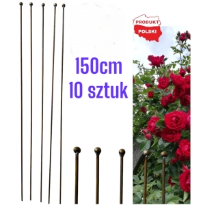 10 x PALIK TYCZKA DO ROŚLIN 150CM PODPORA POMIDORÓW KWIATY METALOWA