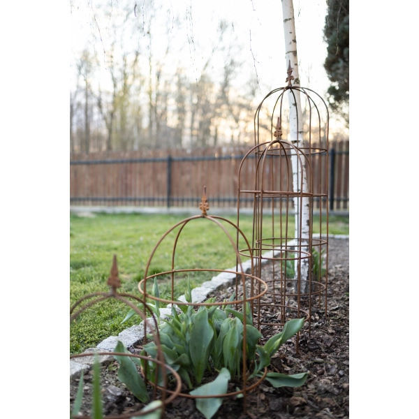 Piękny zestaw 4 x Podpora do roślin roślin PERGOLA OBELISK ozdoba wysokość 50cm, 60cm, 90cm i 115cm