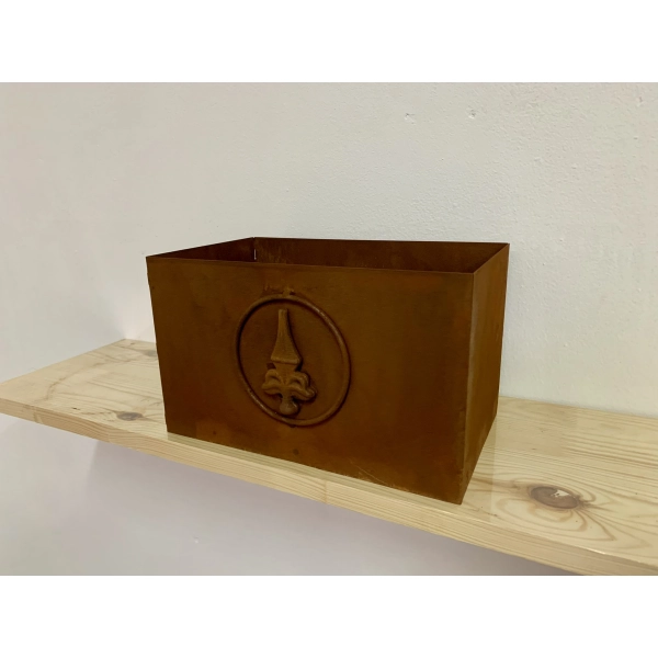 DONICZKA Osłonka Na Donice Metalowa RUSTYKALNA efekt corten na balkon 25cm