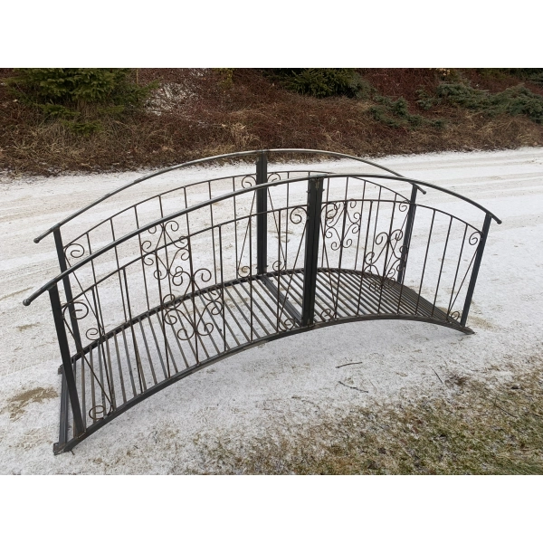 Most ogrodowy z metalu mostek vintage dekoracja do ogrodu i stawu długość 240cm