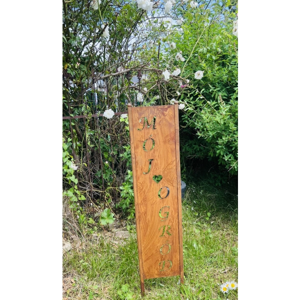 Panel ogrodowy parawan dekoracyjny metal patyna 120cm ,,Mój Ogród”
