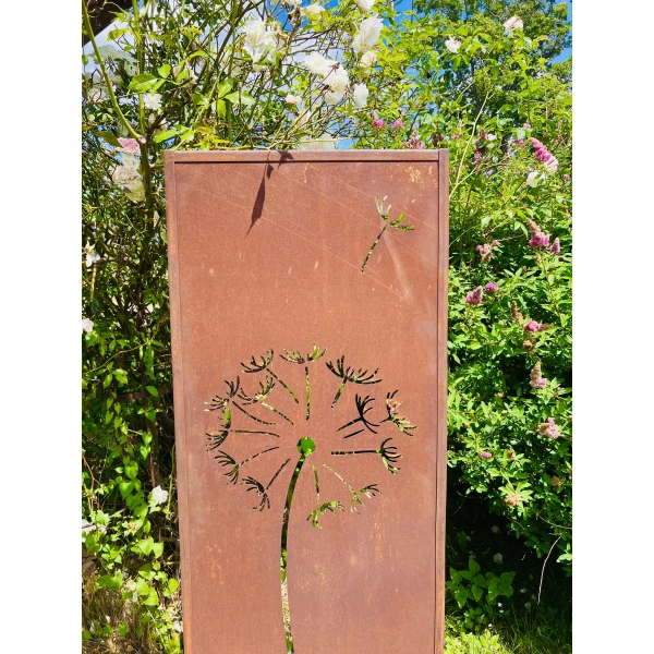 Panel ogrodowy duży XXL parawan dekoracyjny 180cm x 50cm Dmuchawiec Czosnek
