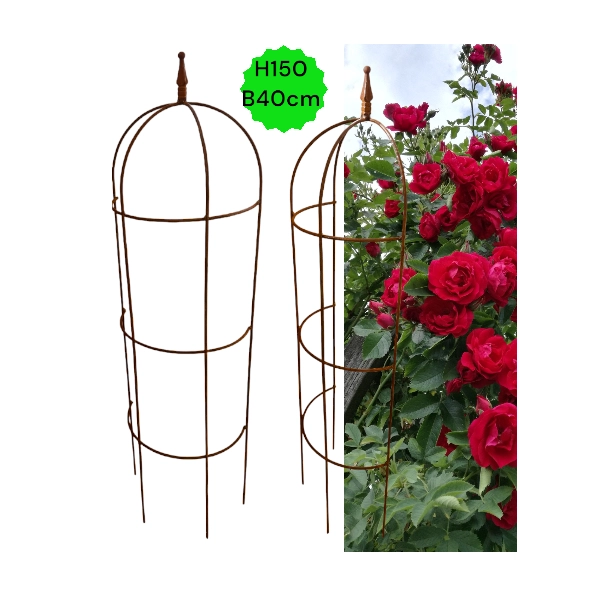 Podpora Obelisk do roślin krzewów kwiatów róż hortensji PIWONII PERGOLA średnica 40 cm wysokość 150cm