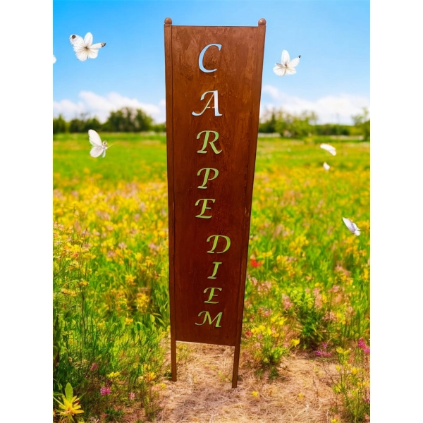 Panel ogrodowy parawan dekoracyjny metal patyna 120cm Carpe Diem