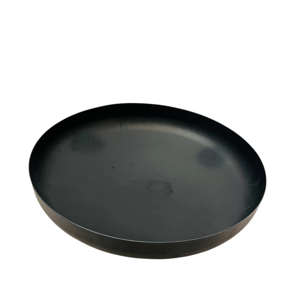 Dekoracyjne Lustro Wodne z Metalu - Okragłe Oczko Wodne, Palenisko w kolorze czarnym srednica 60cm Plus stelaż - nóżki w zestawie