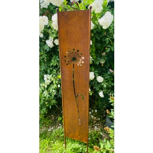 Panel ogrodowy parawan dekoracyjny metal patyna 180cm Dmuchawiec