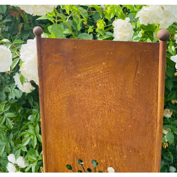 Panel ogrodowy parawan dekoracyjny metal patyna 180cm Dmuchawiec