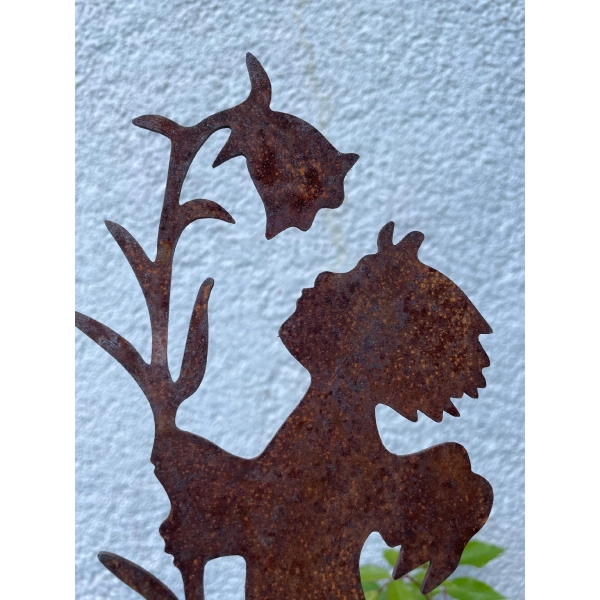 Elf Wróżka 30cm na pręcie dekoracja figurka do ogrodu doniczka ozdoba bluszcz
