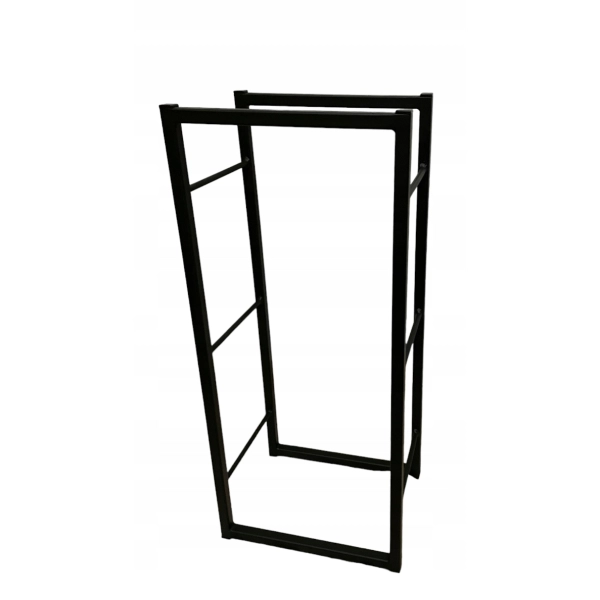 Stojak metalowy regał na drewno kominkowe LOFT, POLSKI 80x35cm pojemny