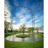SOLIDNA PERGOLA METALOWA OGRODOWA ŁUK PODPORA NA KWIATY RÓŻE 120x 230cm MOCNA