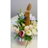 Zając Królik Wielkanoc Flower Box ozdoba na stół prezent