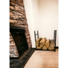 Stojak regał kosz na drewno kominkowe LOFT PL POJEMNY 60x60cm nowoczesny