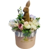 Zając Królik Wielkanoc Flower Box ozdoba na stół prezent