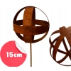 Kula dekoracja ogrodowa rustykalna metalowa 15cm ogród doniczka ozdoba pik