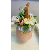 Zając Królik Wielkanoc Flower Box ozdoba na stół prezent