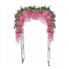 SOLIDNA PERGOLA METALOWA OGRODOWA ŁUK PODPORA NA KWIATY RÓŻE 120x 230cm MOCNA
