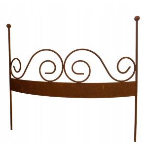 Płot OGRÓD ozdoba do hortensji obrzeże metalowe solidne podpora zaokrąglone 50x60cm