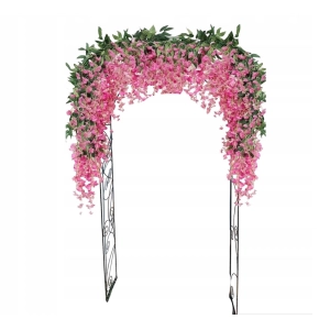 SOLIDNA PERGOLA METALOWA OGRODOWA ŁUK BRAMKA DO PNĄCZY KWIATY RÓŻE 120x230cm