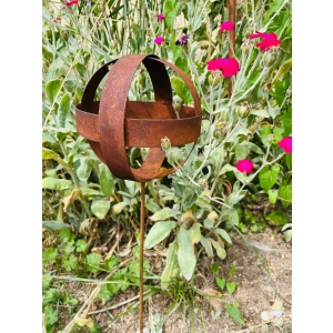 Kula dekoracja ogrodowa rustykalna metalowa 15cm ogród doniczka ozdoba pik