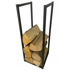 Stojak regał kosz na drewno kominkowe LOFT PL POJEMNY 80x30x30cm nowoczesny