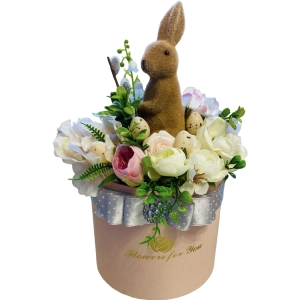 Zając Królik Wielkanoc Flower Box ozdoba na stół prezent