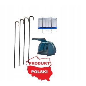 Kotwy haki metalowe DO MOCOWANIA montażu trampoliny namiotu huśtawki 4szt