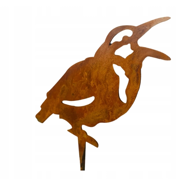 Piękny kruk na piku dekoracja figurka 60cm ogród doniczka ozdoba RUSTYKALNA