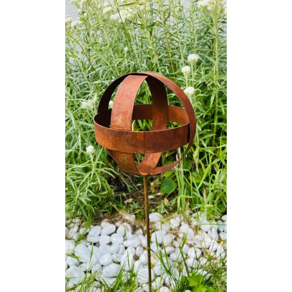 Kula dekoracja ogrodowa rustykalna metalowa 15cm ogród doniczka ozdoba pik