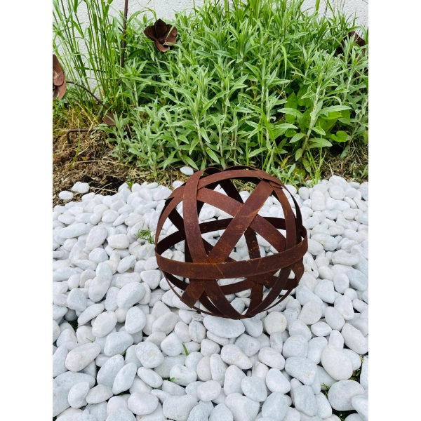 Piękny zestaw - Kula 3 kule ogrodowe dekoracje ozdoby do ogrodu metalowa 3szt średnica 20,30,40cm DARMOWA DOSTAWA