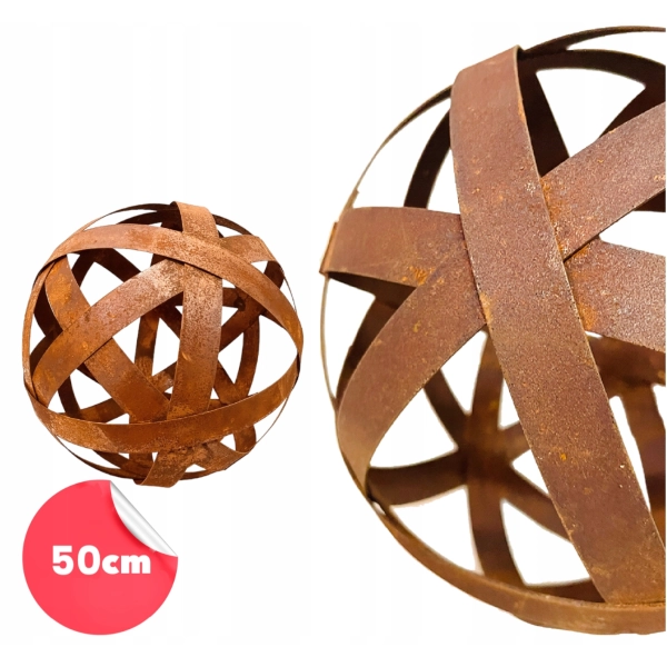 Kula XL dekoracja ogrodowa metalowa rustykalna 50cm