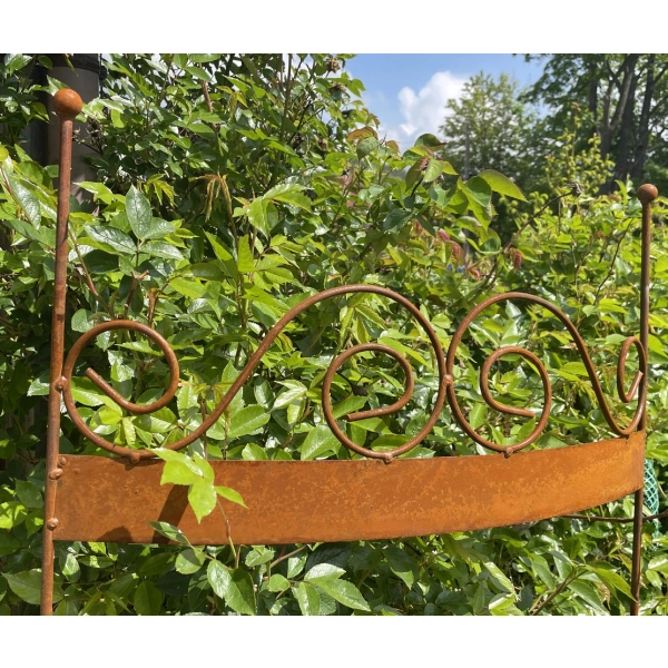 Płot OGRÓD ozdoba do hortensji obrzeże metalowe solidne podpora zaokrąglone 50x60cm