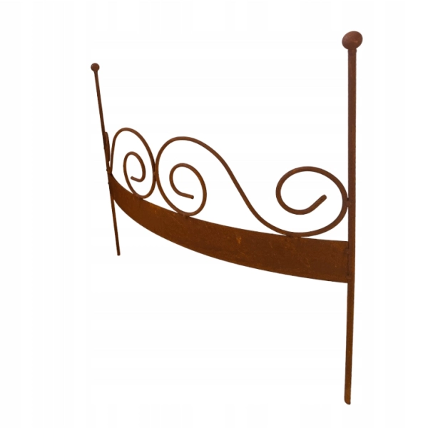Płot OGRÓD ozdoba do hortensji obrzeże metalowe solidne podpora zaokrąglone 50x60cm