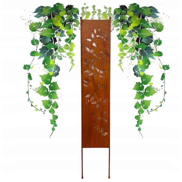 Panel ogrodowy palisada parawan dekoracyjny metal wysokość 150cm bluszcz podpora