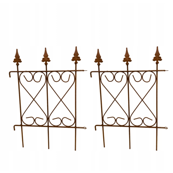 podpora ogrodzenie metalowe dekoracyjne obrzeże róż pergola solidne 53x37cm