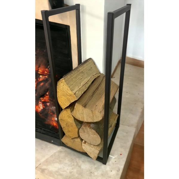 Stojak regał kosz na drewno kominkowe LOFT PL POJEMNY 80x30x30cm nowoczesny