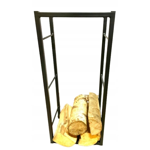 Stojak metalowy regał na drewno kominkowe LOFT, POLSKI 80x35cm pojemny