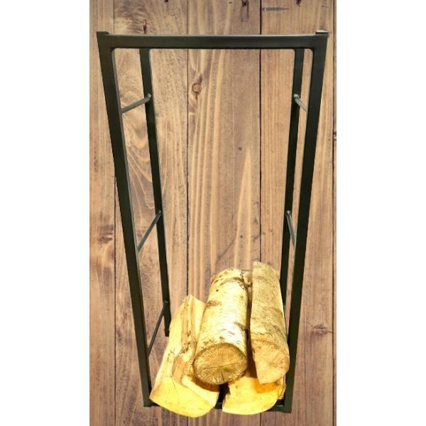 Stojak metalowy regał na drewno kominkowe LOFT, POLSKI 80x35cm pojemny