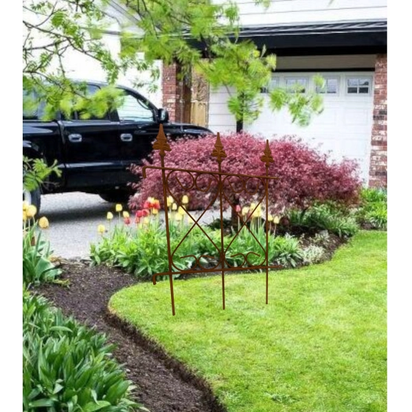 podpora ogrodzenie metalowe dekoracyjne obrzeże róż pergola solidne 53x37cm