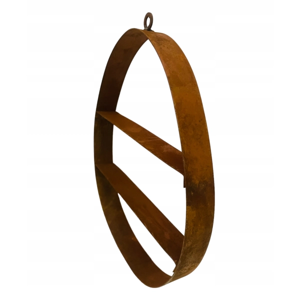 Pisanka Wielkanoc Zajączek loft ozdoba figurka metalowa jajko patyna H38cm