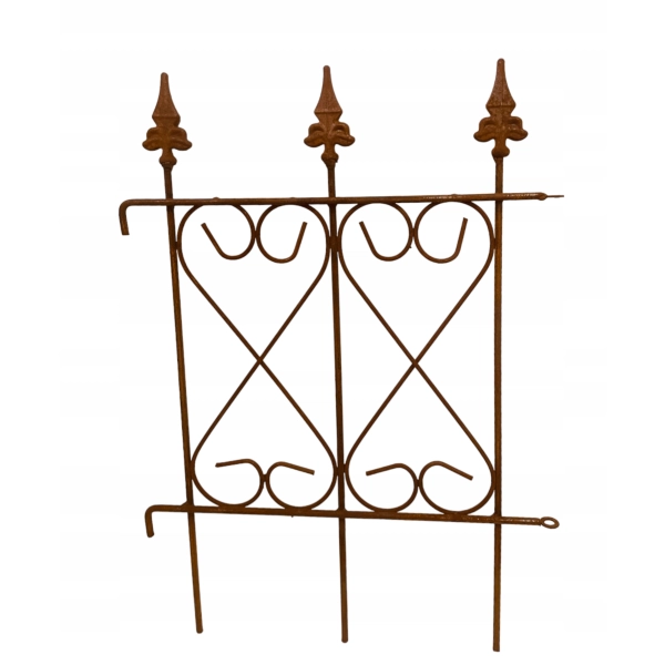 podpora ogrodzenie metalowe dekoracyjne obrzeże róż pergola solidne 53x37cm