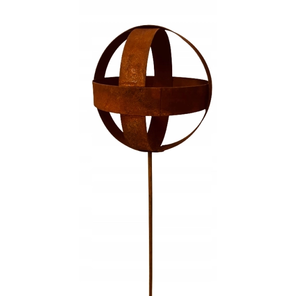 Kula dekoracja ogrodowa rustykalna metalowa 15cm ogród doniczka ozdoba pik