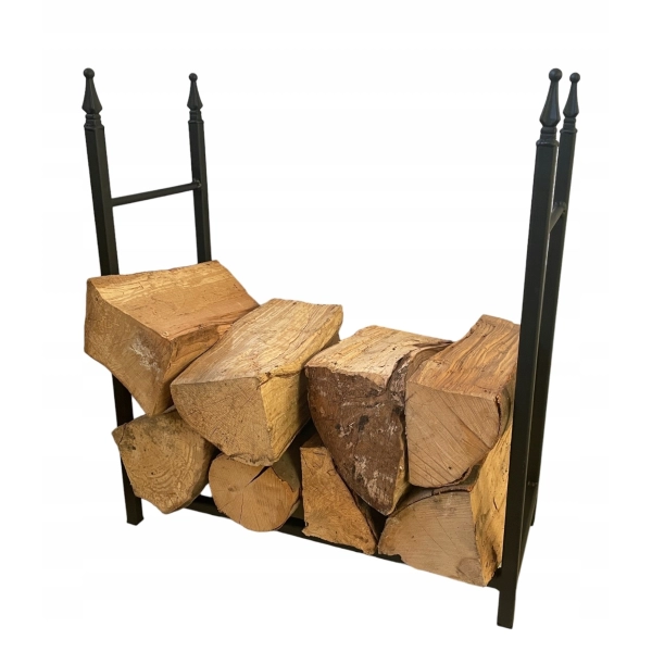 Stojak regał kosz na drewno kominkowe LOFT PL POJEMNY 68x60x25cm nowoczesny