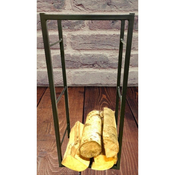 Stojak metalowy regał na drewno kominkowe LOFT, POLSKI 80x35cm pojemny