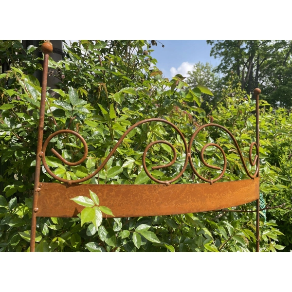 Płot OGRÓD ozdoba do hortensji obrzeże metalowe solidne podpora zaokrąglone 50x60cm