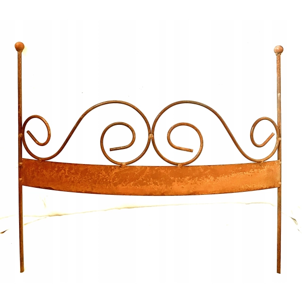 Płot OGRÓD ozdoba do hortensji obrzeże metalowe solidne podpora zaokrąglone 50x60cm